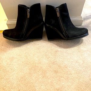 Black Wedge Boots